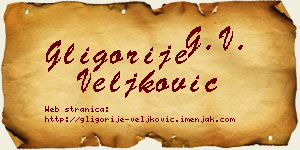 Gligorije Veljković vizit kartica
